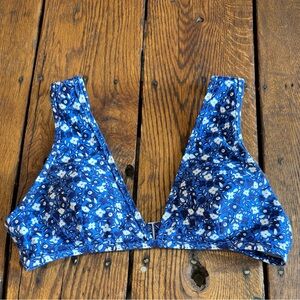 Floral Blue Bikini Top aerie